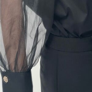 Zara, NWT, organza blouse, size Small, beautiful for holidays, fits oversized